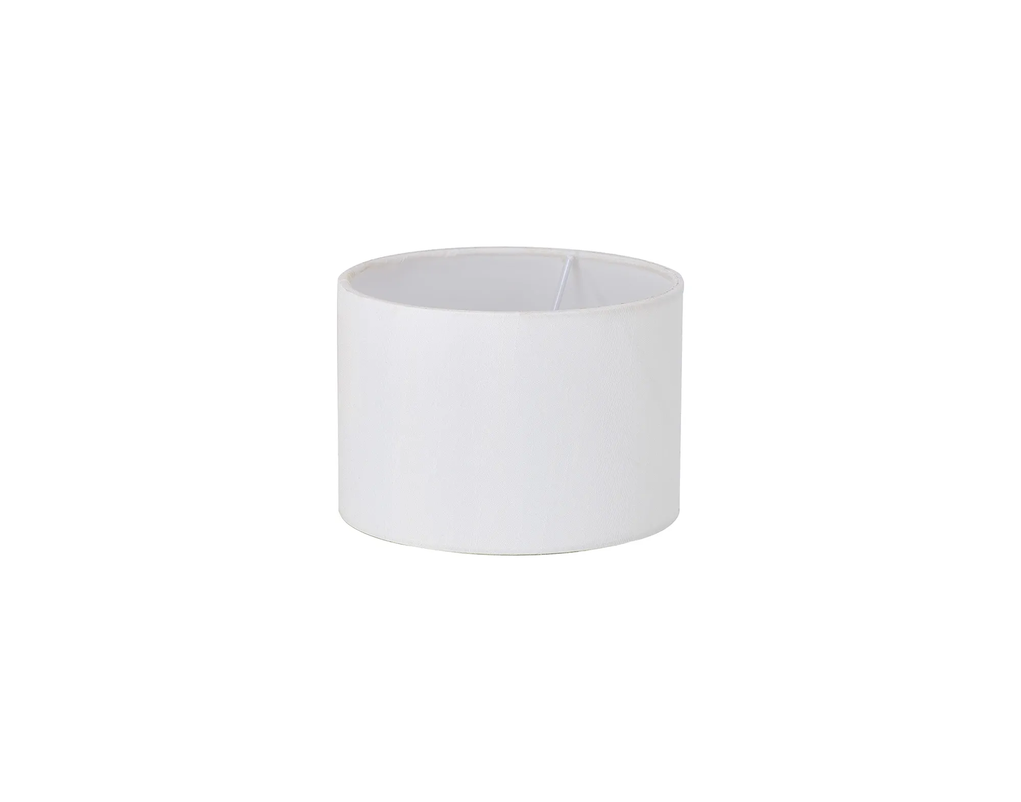 Serena 16cm Faux Silk Fabric Shade White